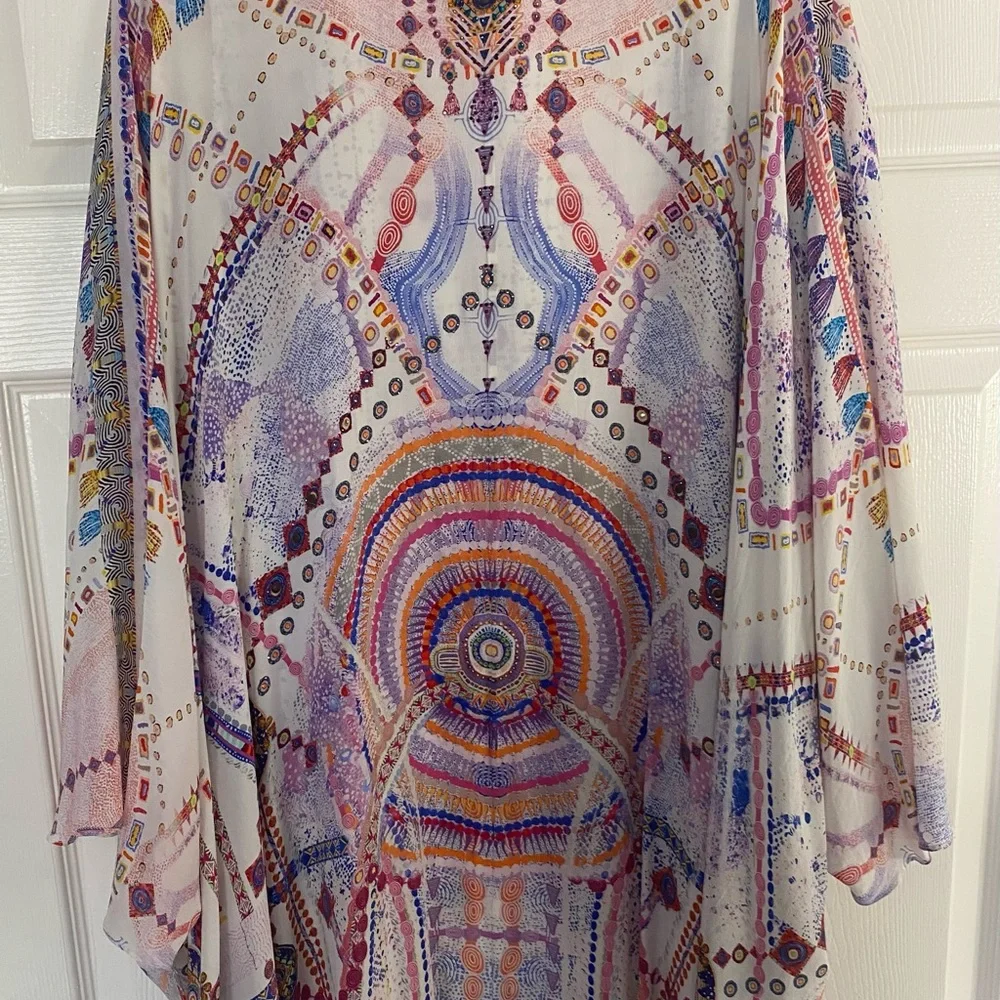 Camilla draped high low layer, silk, one size - Picture 5 of 7